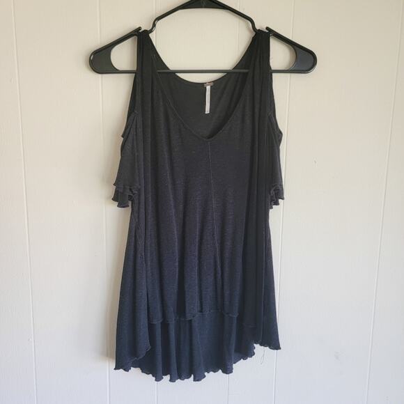 Free People Tops - Free People Black Cold Shoulder Top